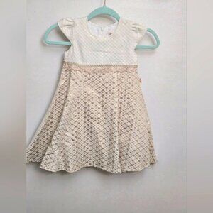 Lilax White And Cream Girls Dress Size 6